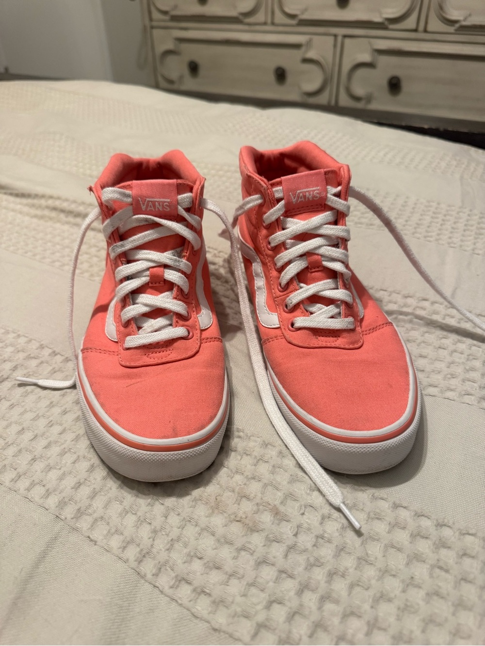 Vans Women's Pink High-Top Skate Sneaker - Picture 2 of 8